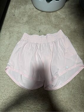 Lemon Light Pink Athletic Shorts with Elastic Waistband